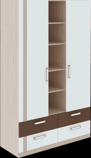 Волкер подростковая М02 Шкаф трехсекционный в Муравленко - muravlenko.mebel-tymen.ru | фото
